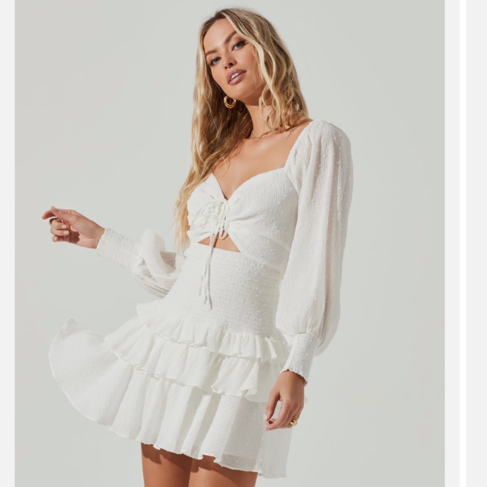 Cinched waist bust cutout mini dress- marietta by ASTR the label from Revolve